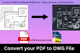 redraw your PDF drawings into autocad dwg file