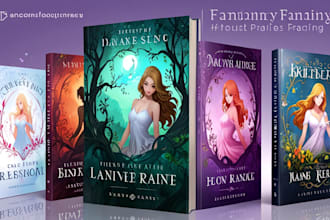 design fantasy book cover, romance book cover, and ebook cover design