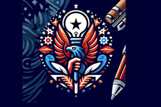create outstanding and flag logo within 24 hours