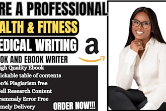 write health, fitness and medical ebook and book, ebook writer and ghostwriter