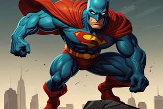 draw superhero comic characters or cartoons