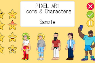 make pixel art character and assets