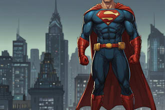 concept art superhero character for anime style comic