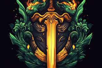 create a custom fantasy, rpg, sci fi animated game logo