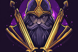 create medieval, fantasy, rpg, rustic, scifi and game logo