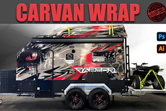 design caravan wrap, food truck, trailer or camper