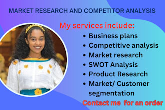 do market research,business plan,pitch deck,niche, competitor and swot analysis