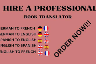 translate your book from english to german french spanish italian and vice versa