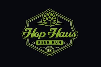 design hop beer run event logo