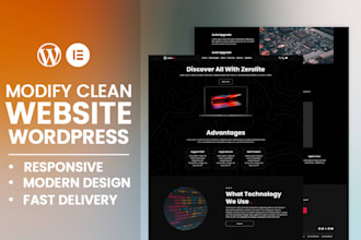 modify the wordpress website