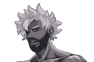 draw pixel art scene and background for your game