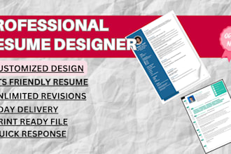 be your designer and professional CV maker