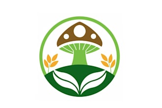 make minimal magnificent mushroom logo
