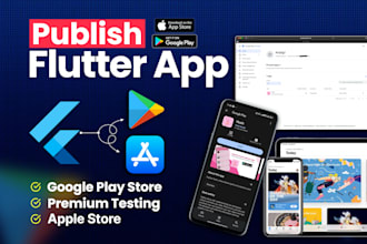 upload publish flutter IOS android app to play store or app store