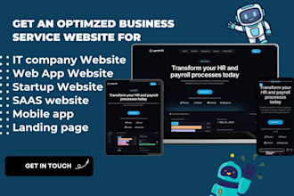 build ai saas website ai mobile app tech startup website