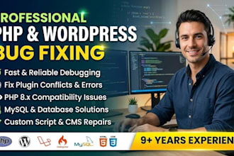 fix PHP errors bugs wordpress plugin and script issues