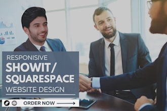 design a responsive showit or squarespace website for your brand