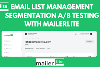 create and manage email list segment audience do ab testing on mailerlite