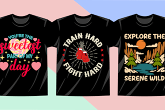 design a creative graphic t shirt design and typography