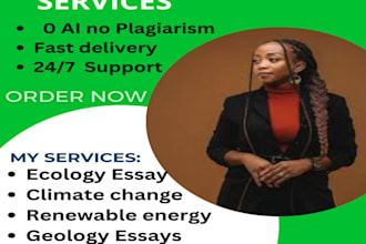 do essay on ecology, renewable energy, geology, recycling climate change