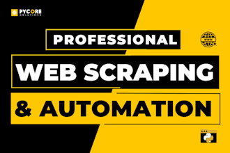 do professional python web scraping, data extraction, and automation services