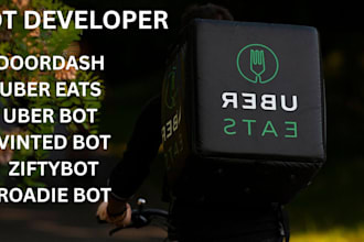 create an auto grabber delivery bot for doordash and uber eats
