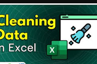 do ms excel data cleaning and formatting, merging, splitting, sorting, deduping