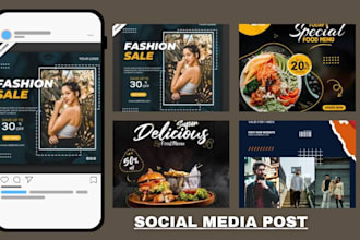 creative social media posts, banners, ads and posters design