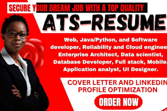 write web developer, java, python and full stack developer resume
