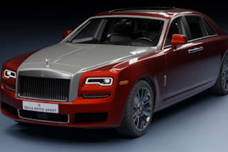 create 3d realistic car rendering, 3d luxury car, 3d sport car 3d automotive car