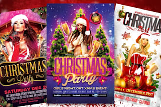 do your best halloween and christmas flyer in 8 houre