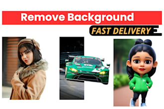 do premium background and object removal with transparent bg