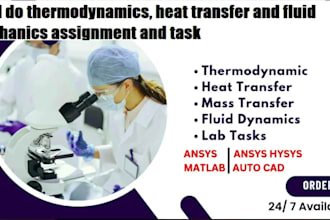 thermodynamics, heat transfer and fluid mechanics assignment and task
