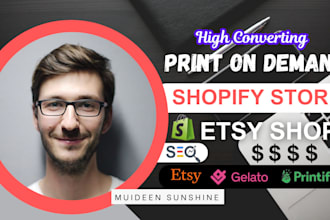 build print on demand etsy shop, shopify print on demand, printify, gelato, spod