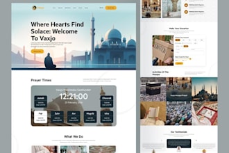 design a professional muslim, mosque, or islamic charity website with wordpress