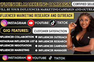 be influencer manager for social media influencer marketing research campaign