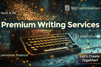 write high quality blogs and articles for finance, ai, tech, and SEO
