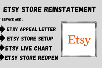reinstate your suspended esty account through appeal letter