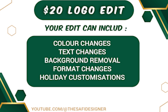 redesign edit or update your logo creatively with in 3 hours
