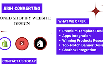 design a cloned high converting shopify website design