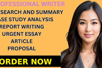 do essay writing, case study analysis, proposal writing, research and summary
