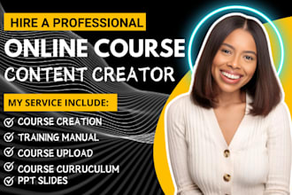 create online course content course curriculum lesson plan for thinkific website