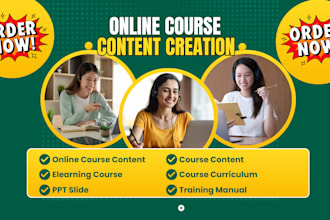 create masterclass online course creation, training manual course curriculum ppt