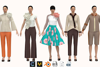 make 3d garments in clo 3d and marvelous designer
