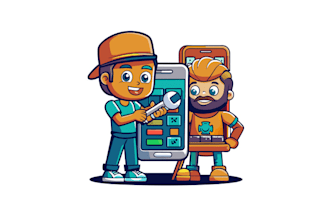 make famous modernized mobile repair logo