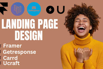 design framer landing page, getresponse landing page, carrd landing page,ucraft