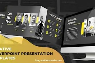 create powerpoint presentations, pitch decks, google slides with custom template