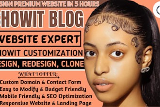 design, redesign and customize showit website or showit template