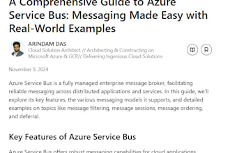 write expert technical content on azure and cloud computing