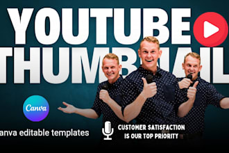 design editable canva templates for engaging youtube thumbnails